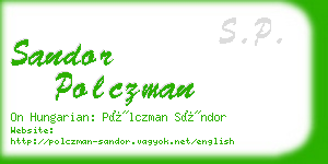 sandor polczman business card